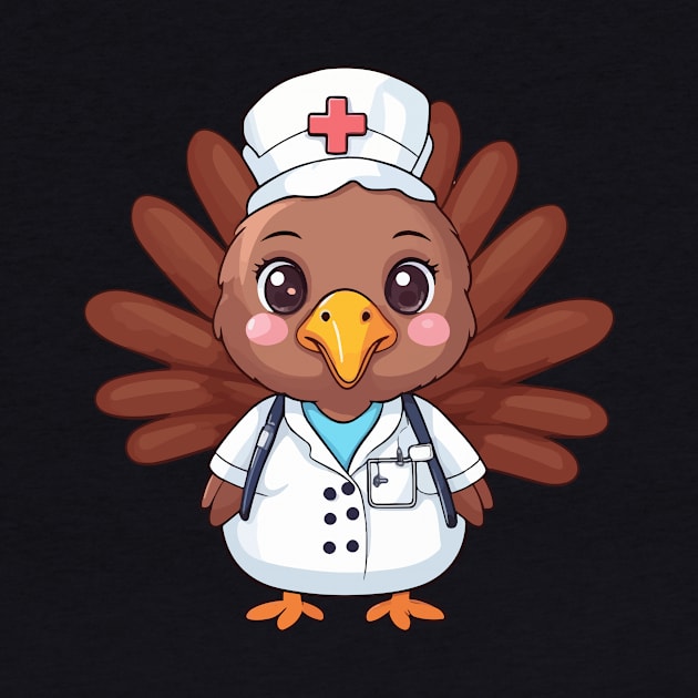 Festive Nurse Turkey by Rishirt